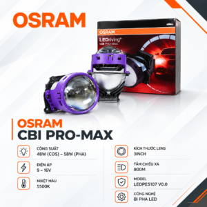 Đèn bi LED OSRAM CBI MAX – Lens 3 inch, 5500K