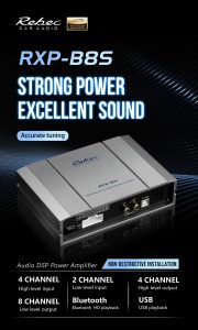 Thông số kỹ thuật âm ly ô tô liền DSP Rebec B8S