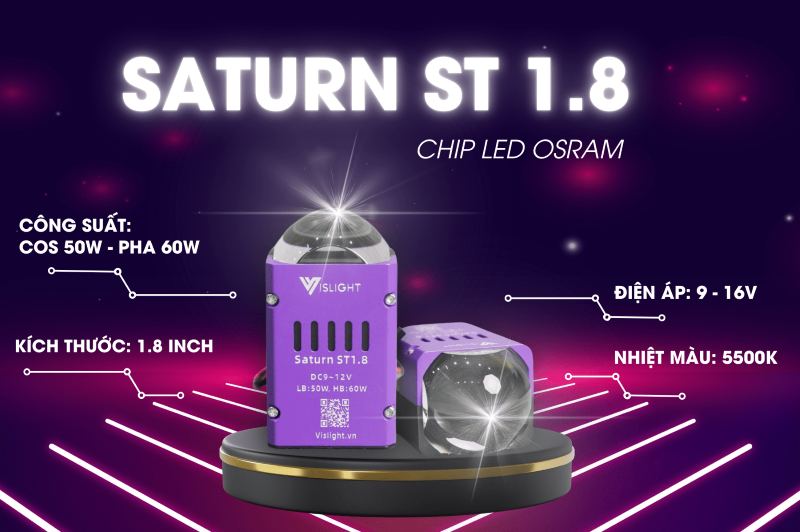 Bi led Saturn ST 1.8 inch tăng sáng thời thượng