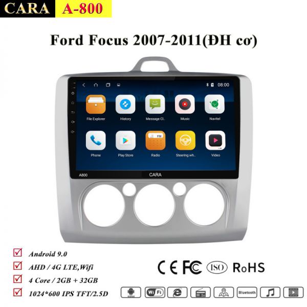 man hinh android cara a800 theo xe ford focus 2007 2011dh c 1