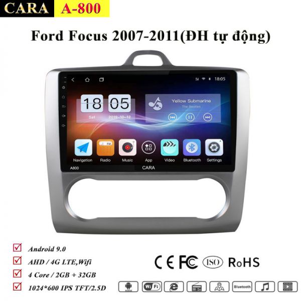 man hinh android cara a800 theo xe ford focus 2007 2011dh t dng