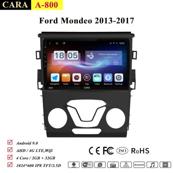 man hinh android cara a800 theo xe ford mondeo 2013 2017