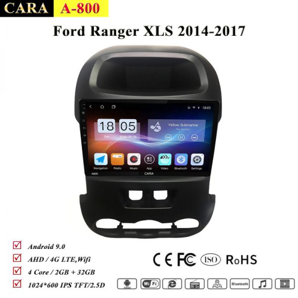 man hinh android cara a800 theo xe ford ranger xls 2014 2017