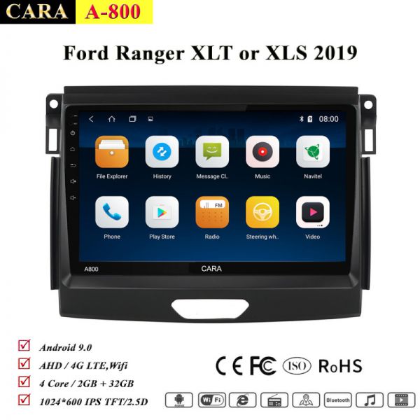 man hinh android cara a800 theo xe ford ranger xlt or xls 2019 1