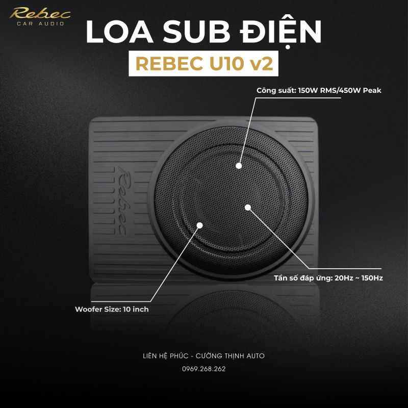 Loa SUB oto Rebec U10 – 10 inch – 150W Rms/450W Peak